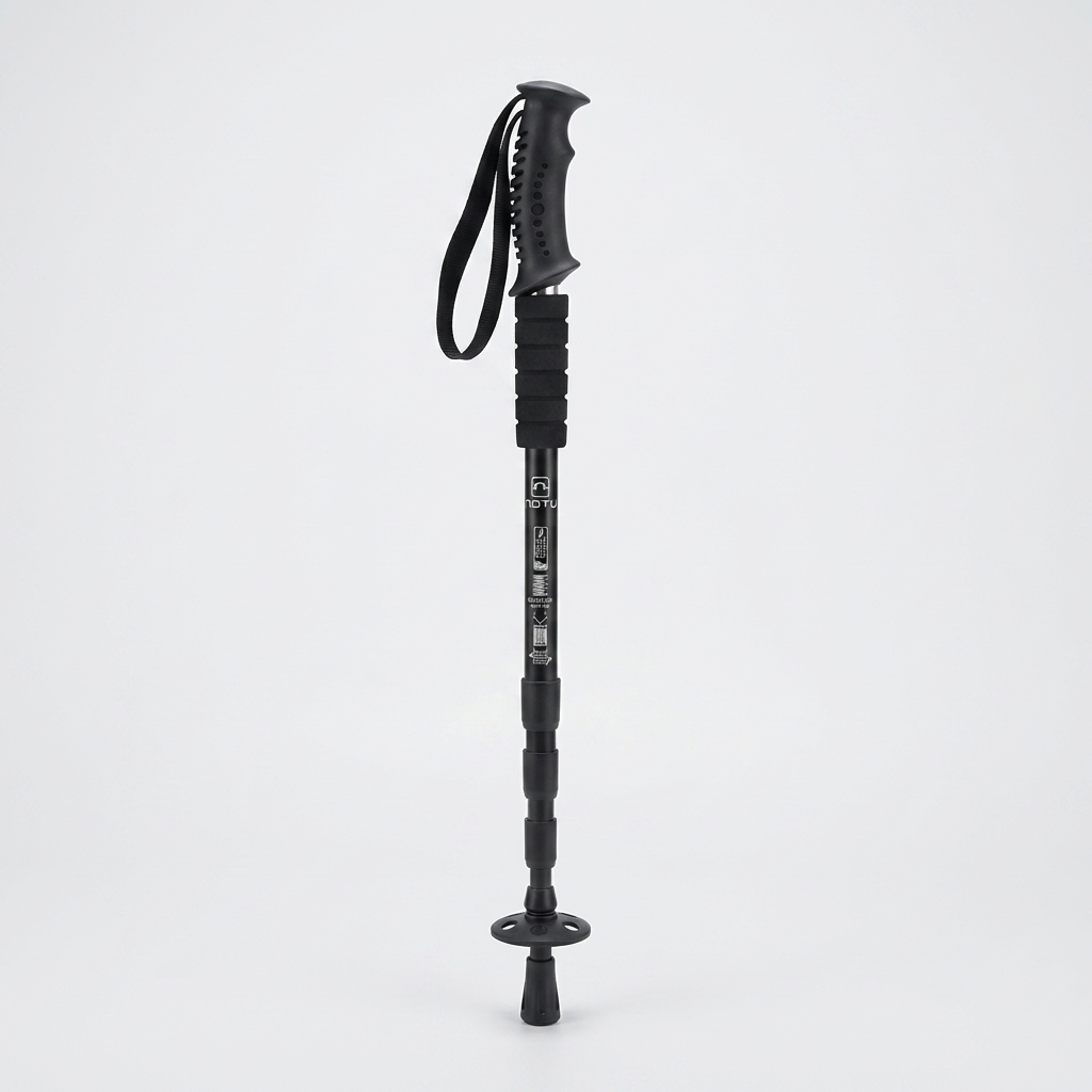 초경량 등산스틱 4단 접이식 등산스틱, 일자형, 골든, 52cm~110cm, 1개