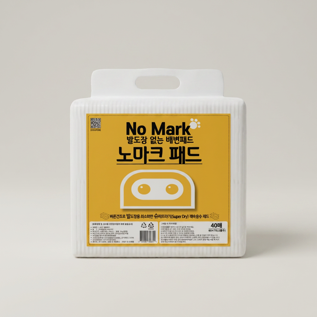 노마크 패드 고흡수 대형 발도장 없는 배변패드, 대형 고흡수, 120매