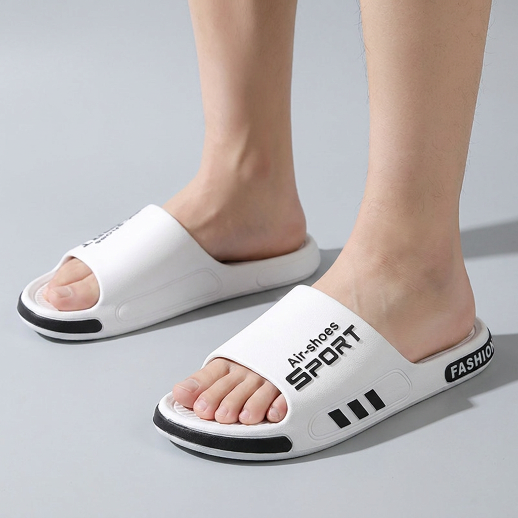 사무실 쿠션 슬리퍼, 남녀공용, 화이트, 230mm, 1개