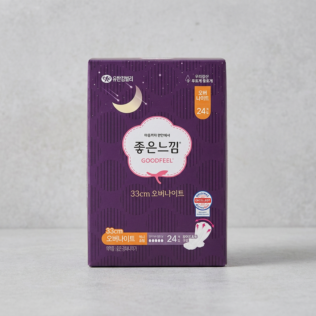 좋은느낌 오리지널 오버나이트 생리대, 24매, 2팩