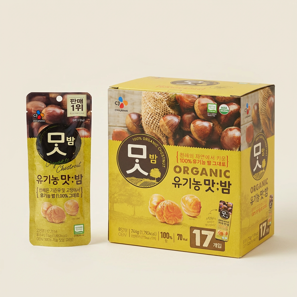 씨제이 유기농 맛밤, 42g, 21개