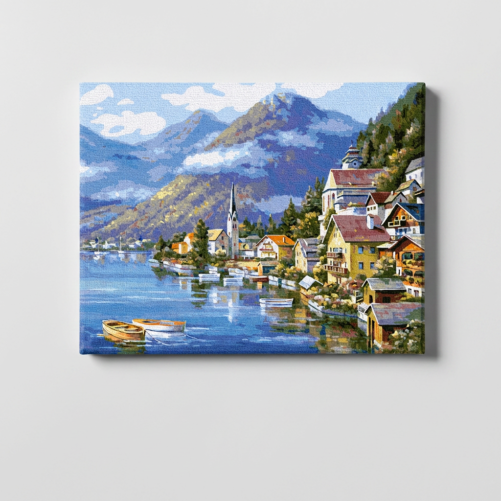 플레이어바웃 DIY 명화그리기 40x50, 해변가 마을, 1세트