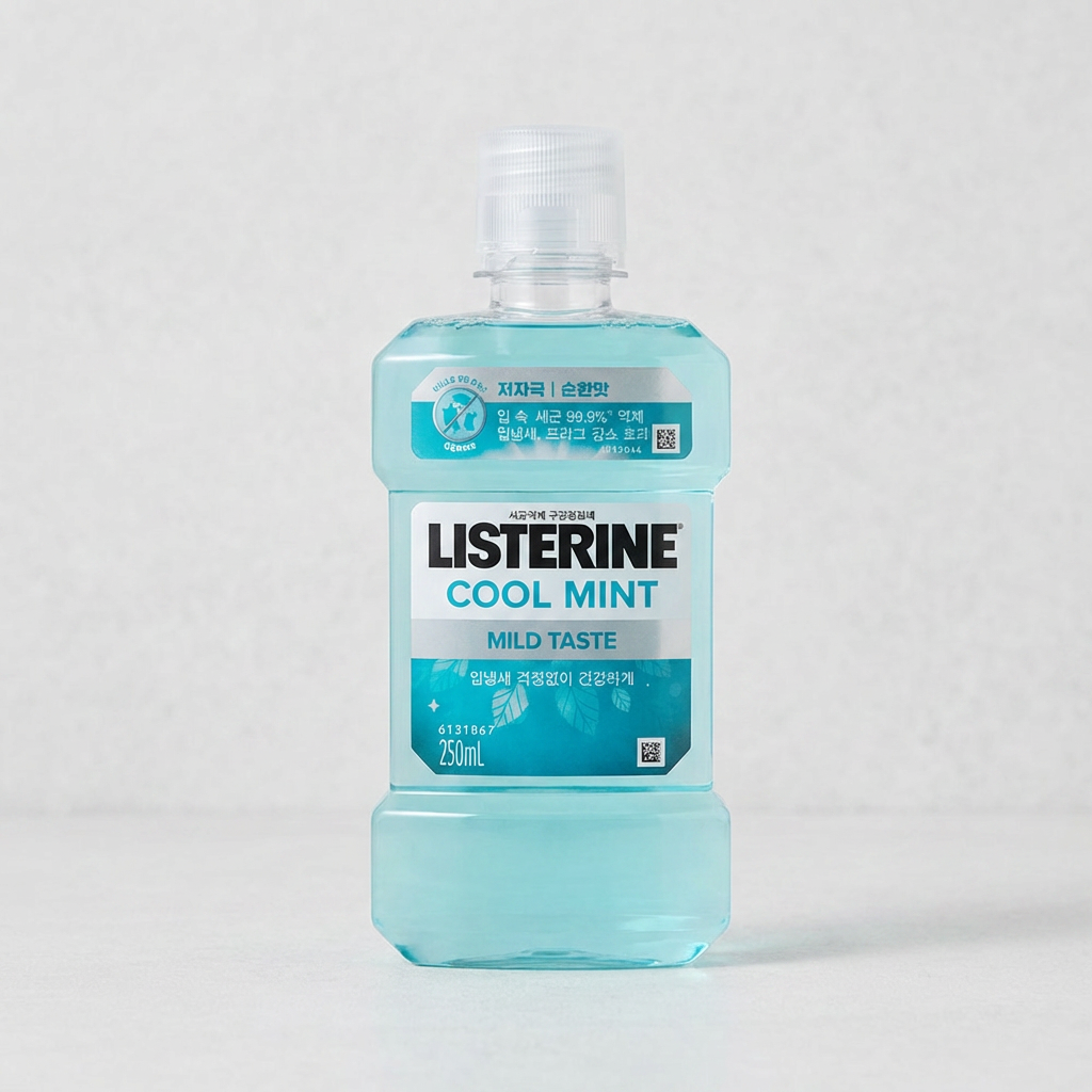 리스테린 마우스워시, 쿨민트 마일드, 250ml, 4개