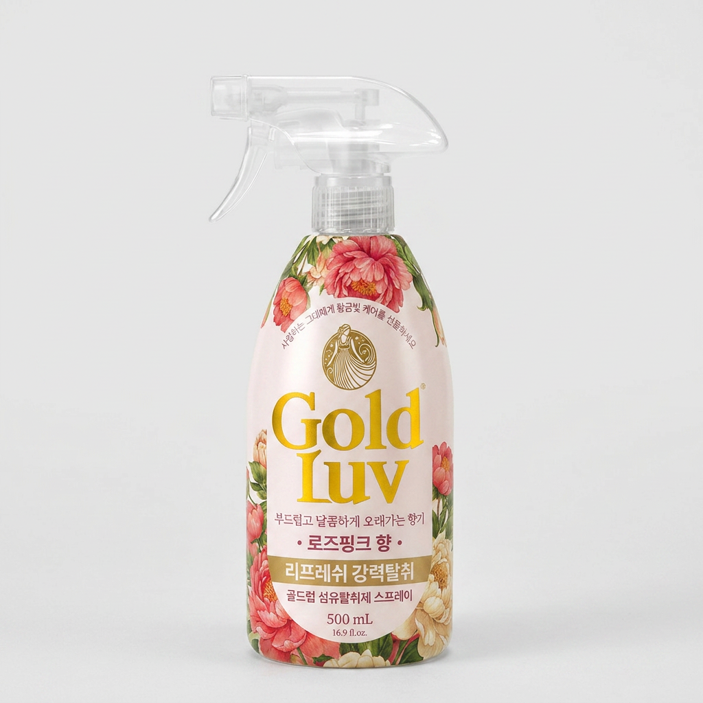 골드럽 리프레쉬 섬유탈취제 로즈핑크, 500ml, 3개