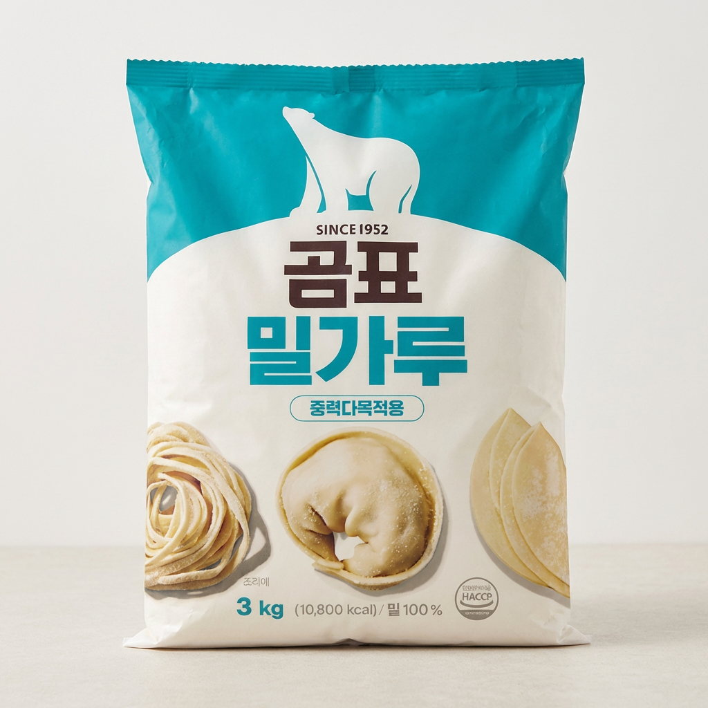곰표 밀가루, 중력다목적용, 3kg, 3개
