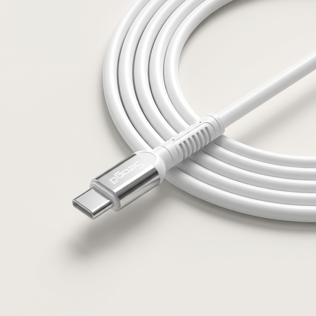 서가 메탈 고강도 60W PD CtoC타입 초고속 케이블, 화이트, 3m, 2개