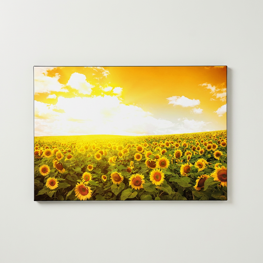 더 아트 캔버스 액자, 20호, 72.7x53cm, 재물복 해바라기밭