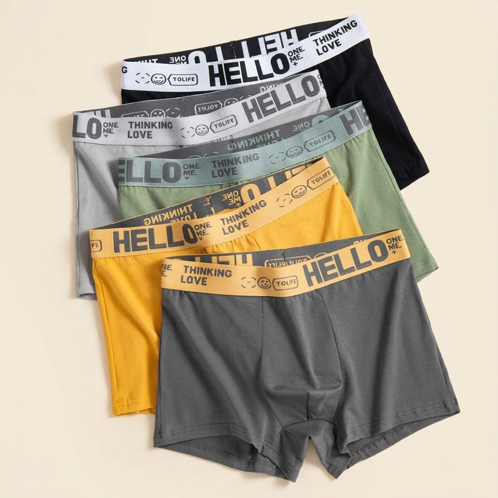 HELLO 드로즈 놀라운 남자팬티, 블랙, 2XL, 5개