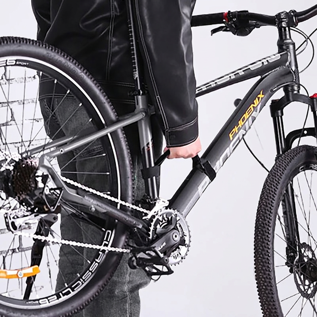 자전거 운반 보조 손잡이 MTB 이동 보조 스트랩 DD-13202, 블랙, 1개