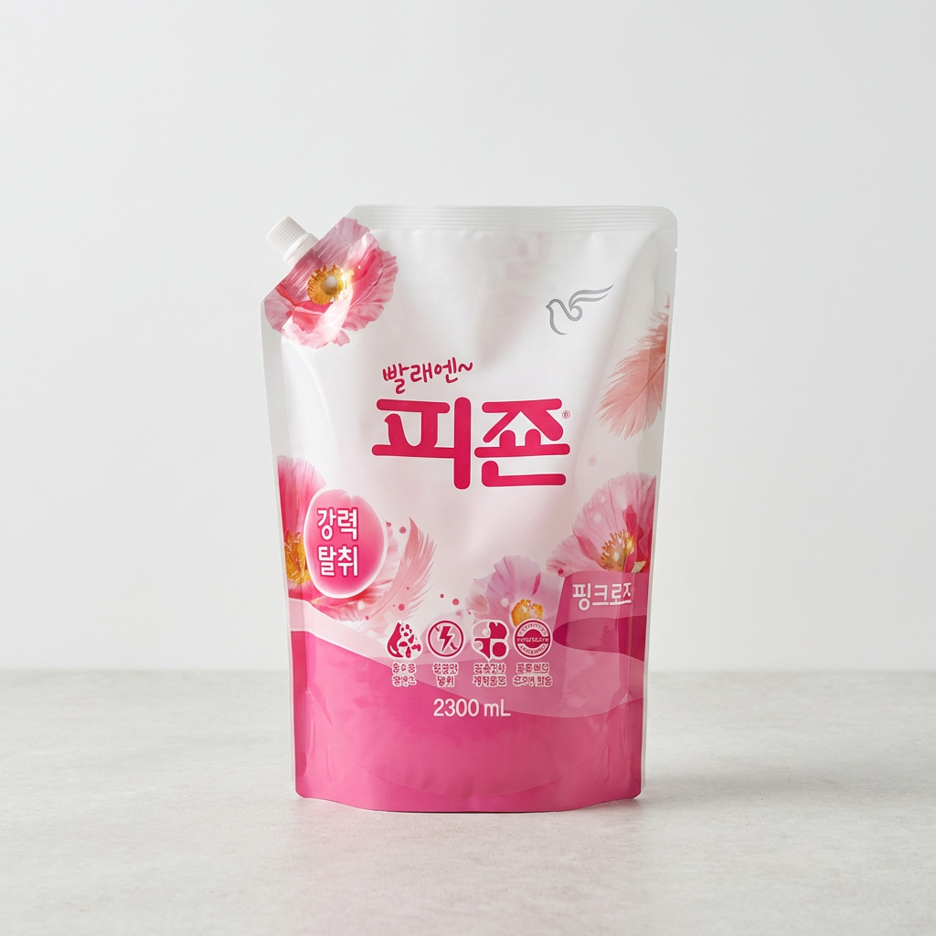 피죤 섬유유연제 리필, 핑크로즈, 2.3L, 6개