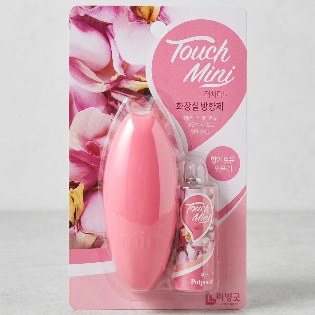 리빙굿 터치미니 화장실 방향제, 포푸리향, 13ml, 1개