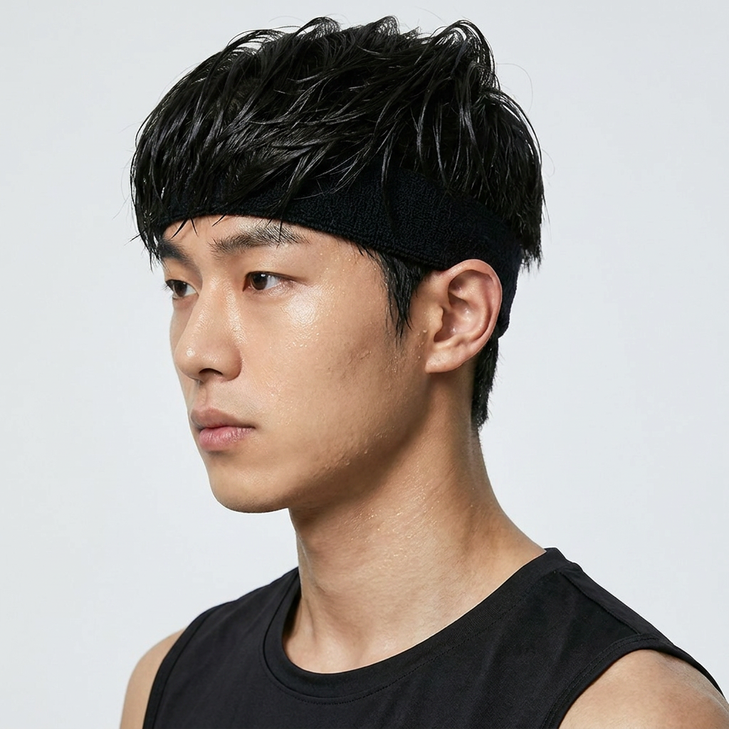 스포츠 헤어밴드, 그레이, FREE, 땀흡수, 4개