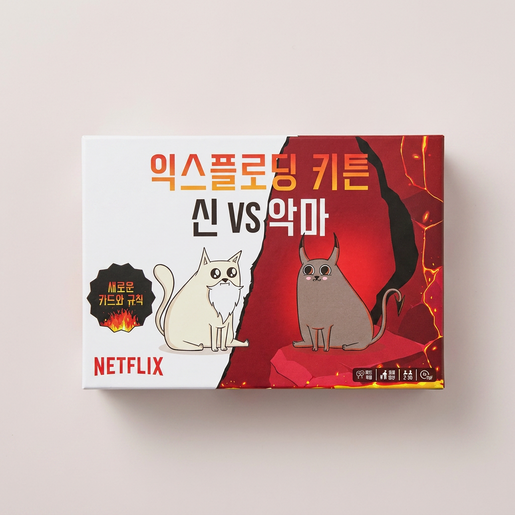 익스플로딩 키튼 신vs악마 보드게임, 혼합색상, 1개
