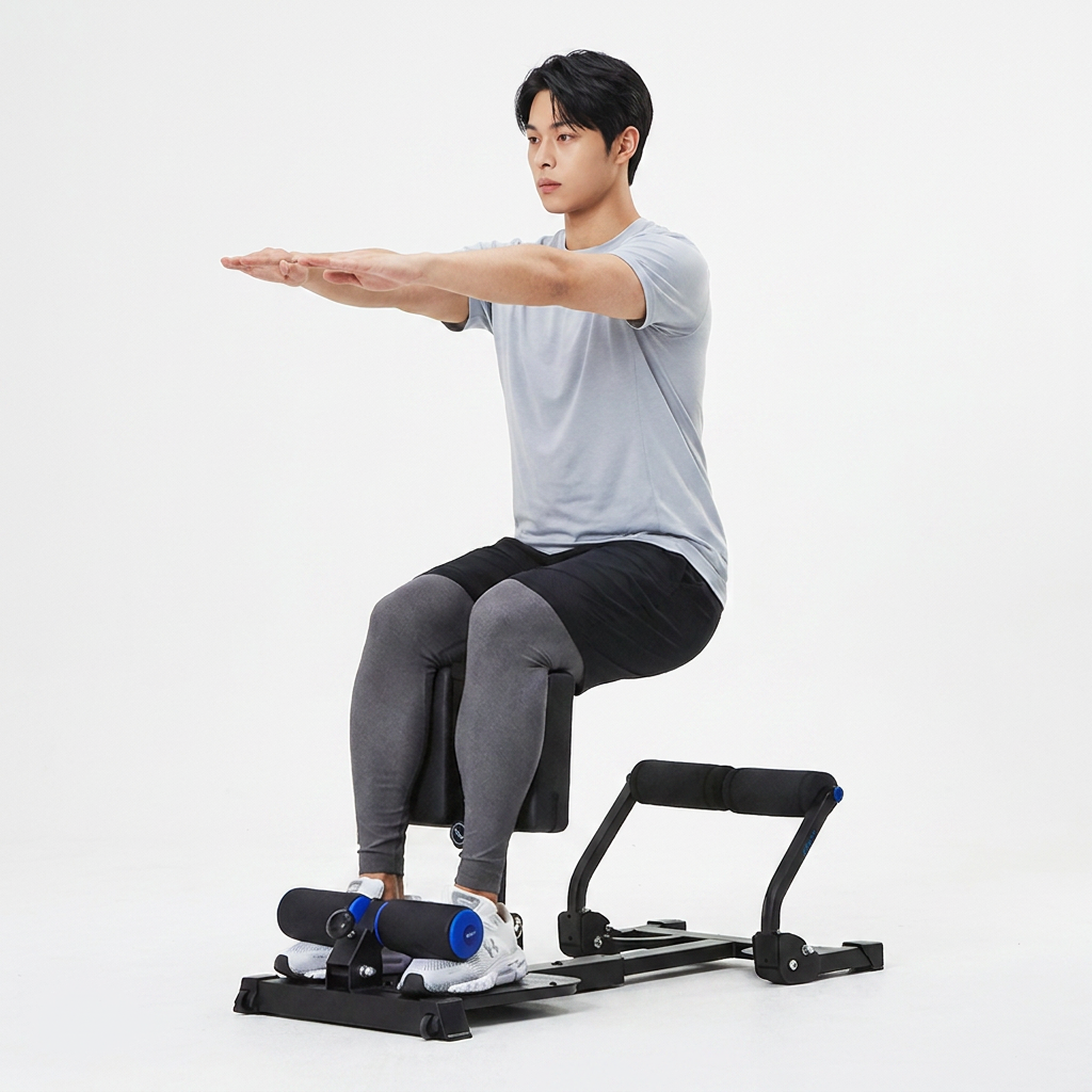 스포틀러 숀리 다이어트킹 스쿼트 머신, 화이트