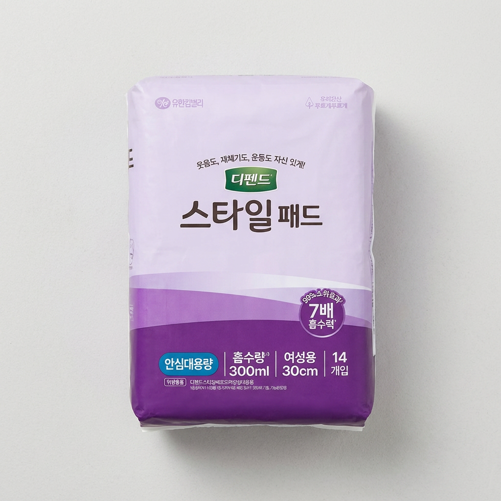 유한킴벌리 디펜드 스타일 패드, 안심대용량, 14매, 4팩