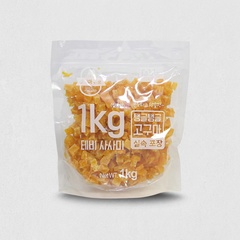 테비 강아지간식, 테비 탱글탱글 큐브고구마, 1kg, 1개