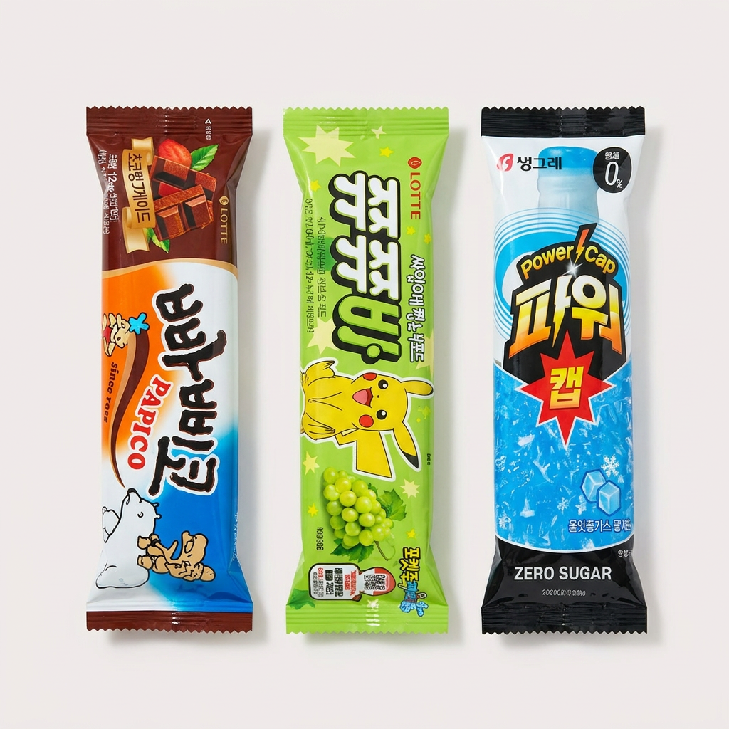 롯데제과 빠삐코 탱크보이 뽕따 쮸쮸바 주물러 콜라 파워캡 아이스크림세트, 6종, 30개
