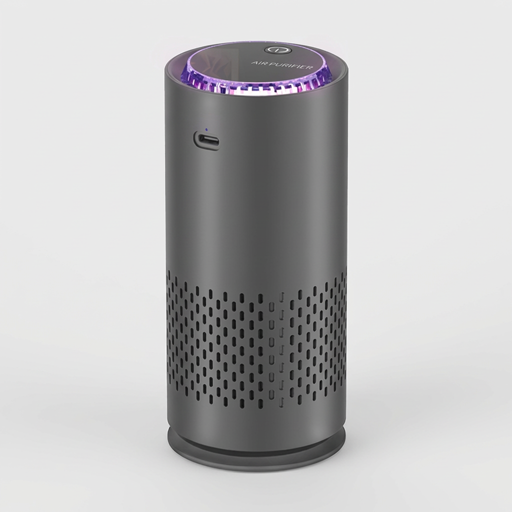 나오테크 풍량조절 차량용 공기청정기, NAO-D6300A, 블랙, 1개