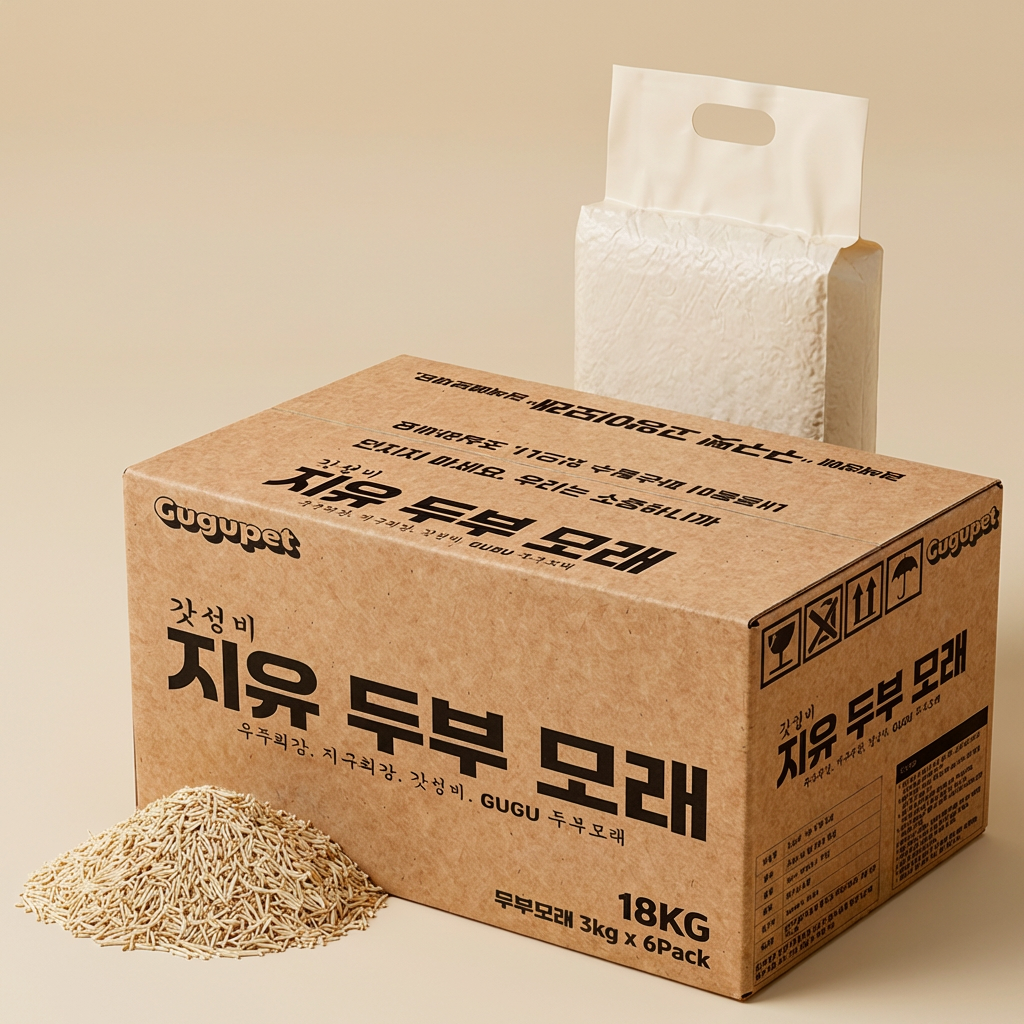 구구펫 두부 모래, 8L, 6개, 오리지널