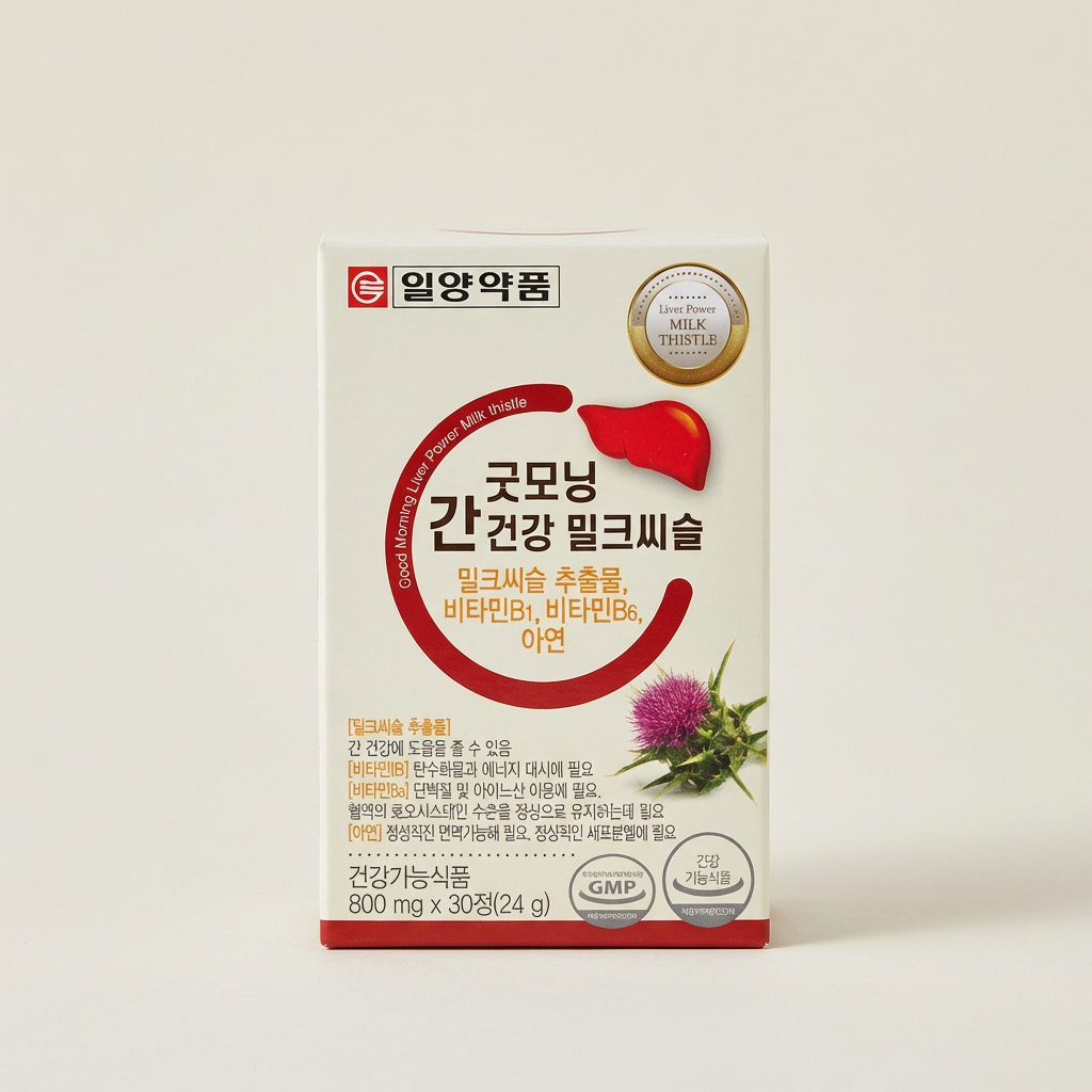 일양약품 굿모닝 간건강 밀크씨슬, 800mg, 30정, 4박스