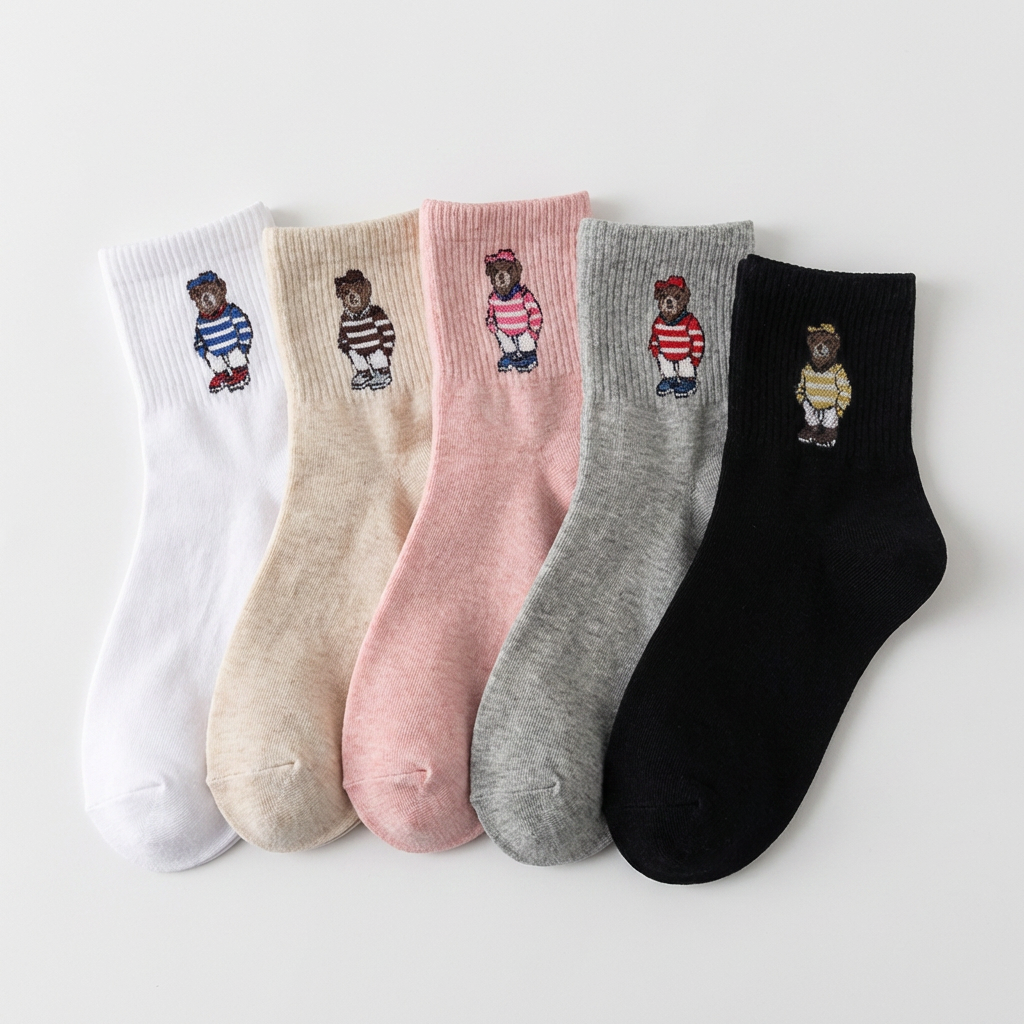 여성 빠삐푸우 카바양말, 골고루, FREE, 10켤레