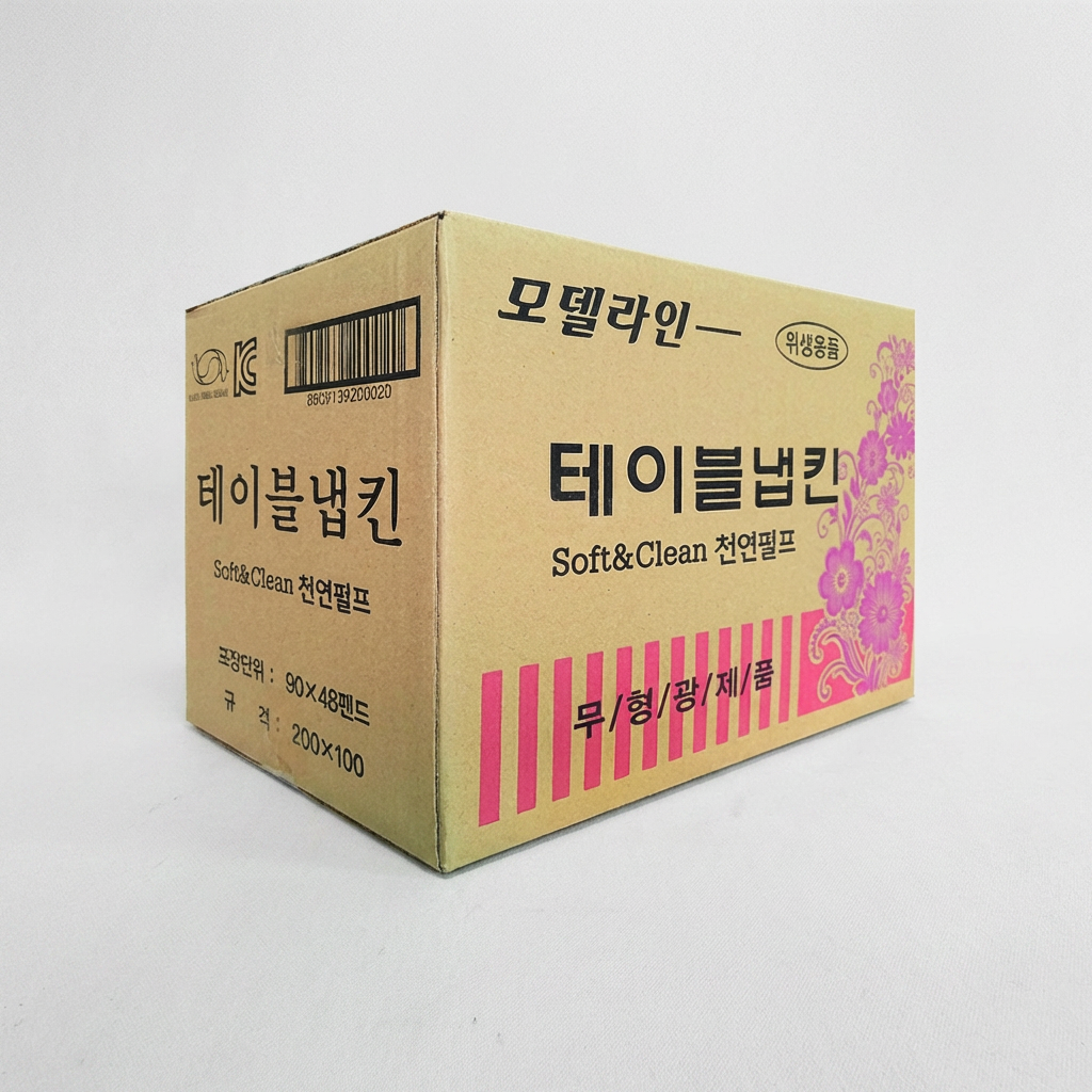 테이블 냅킨, 화이트, 48개입, 90매, 1개