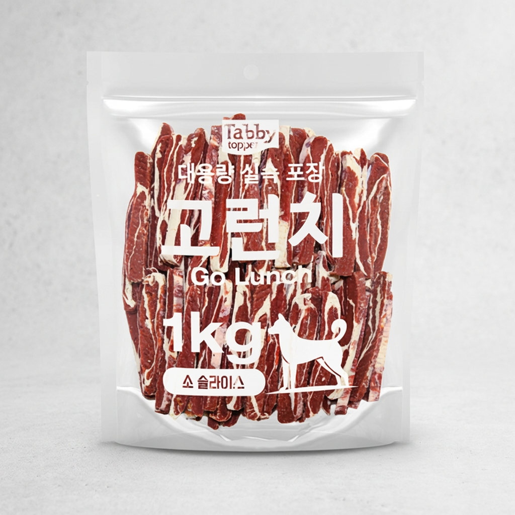 테비 고런치 강아지간식, 고런치 소고기슬라이스, 1kg, 1개