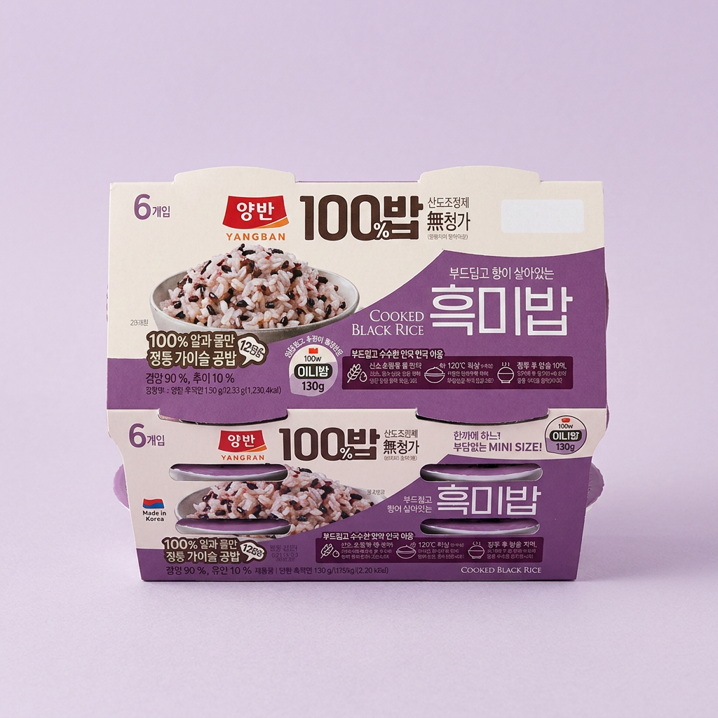 동원 양반 100밥 흑미밥, 130g, 36개