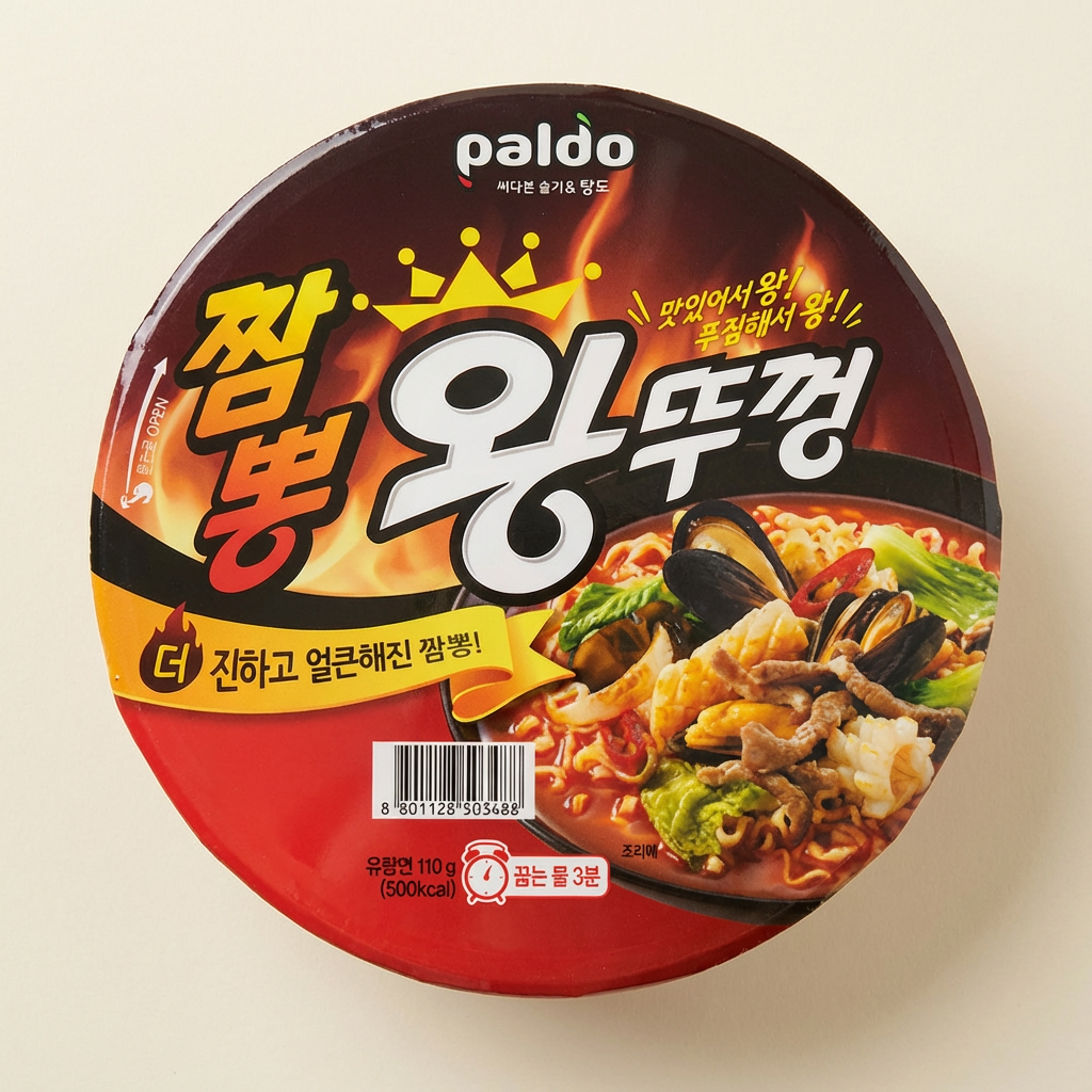 팔도 짬뽕 왕뚜껑, 110g, 8개