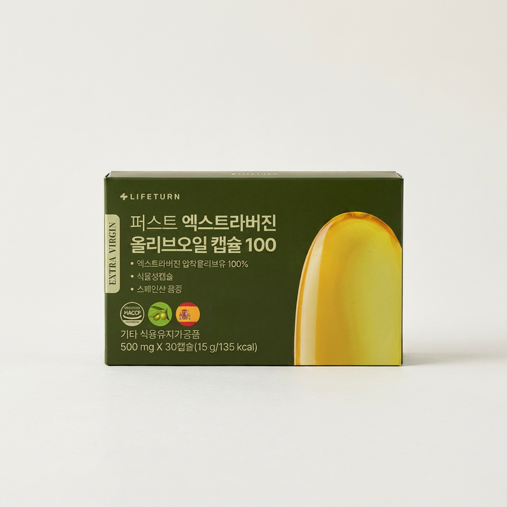라이프턴 퍼스트 엑스트라버진 올리브오일 식물성 캡슐, 30캡슐, 1박스