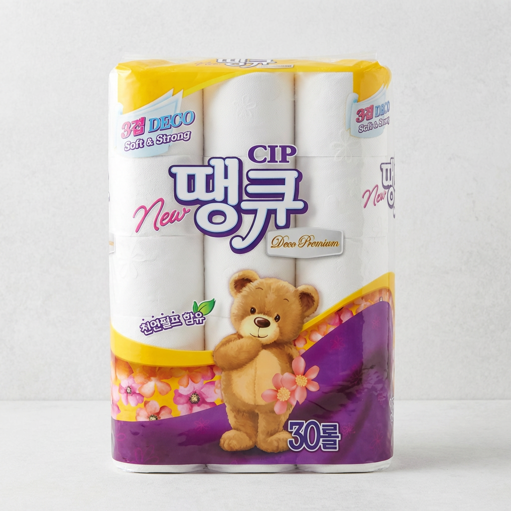 땡큐 천연펄프 화장지, 3겹, 14m, 30롤, 1팩