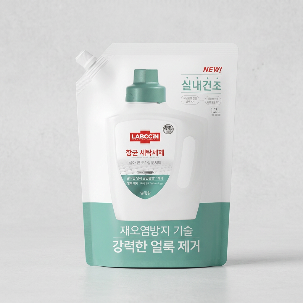 랩신 항균 세탁세제 솔잎향 리필, 1.2L, 2개