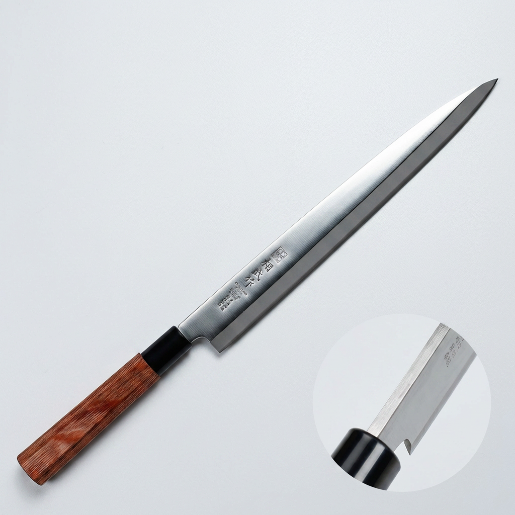 니켄 일월도 팔각원목 사시미칼, 원목손잡이, 210mm, 1개