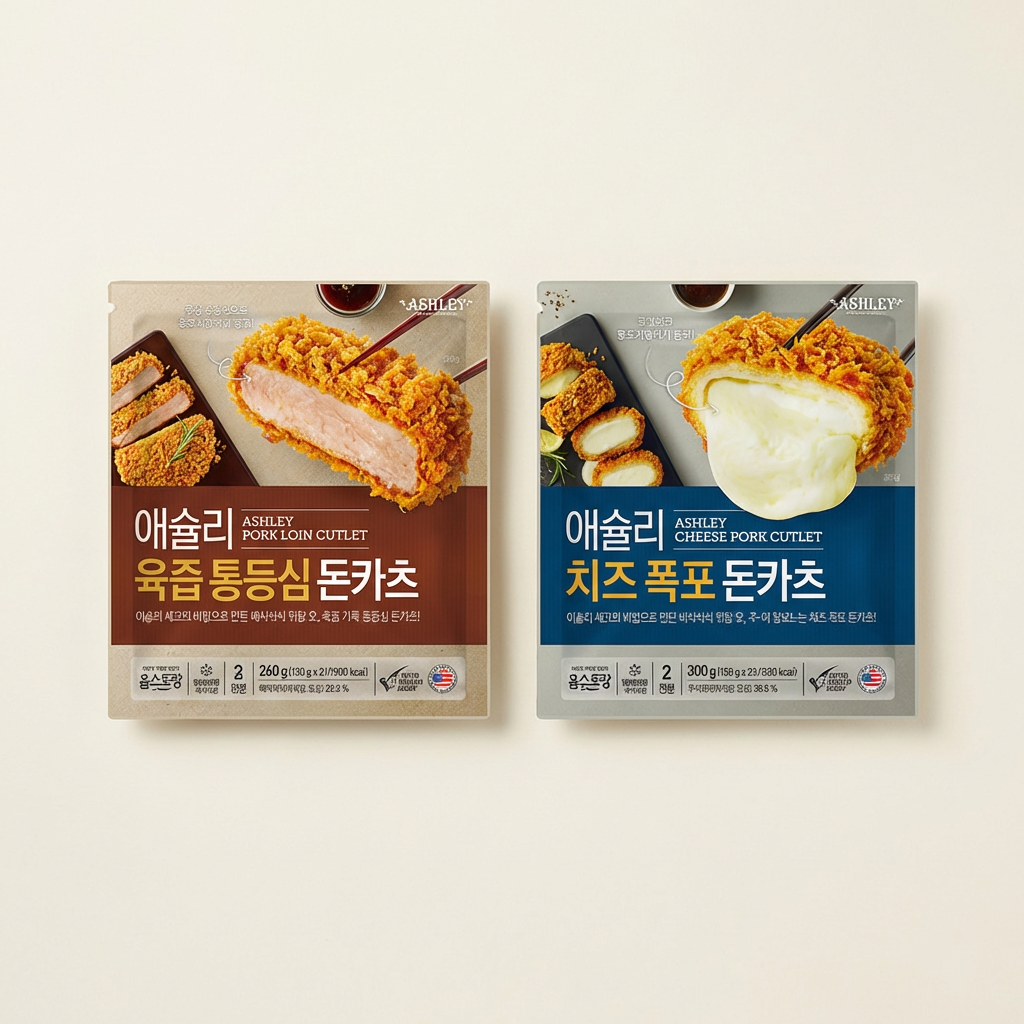 애슐리 돈까스 2종세트 , 560g, 2세트