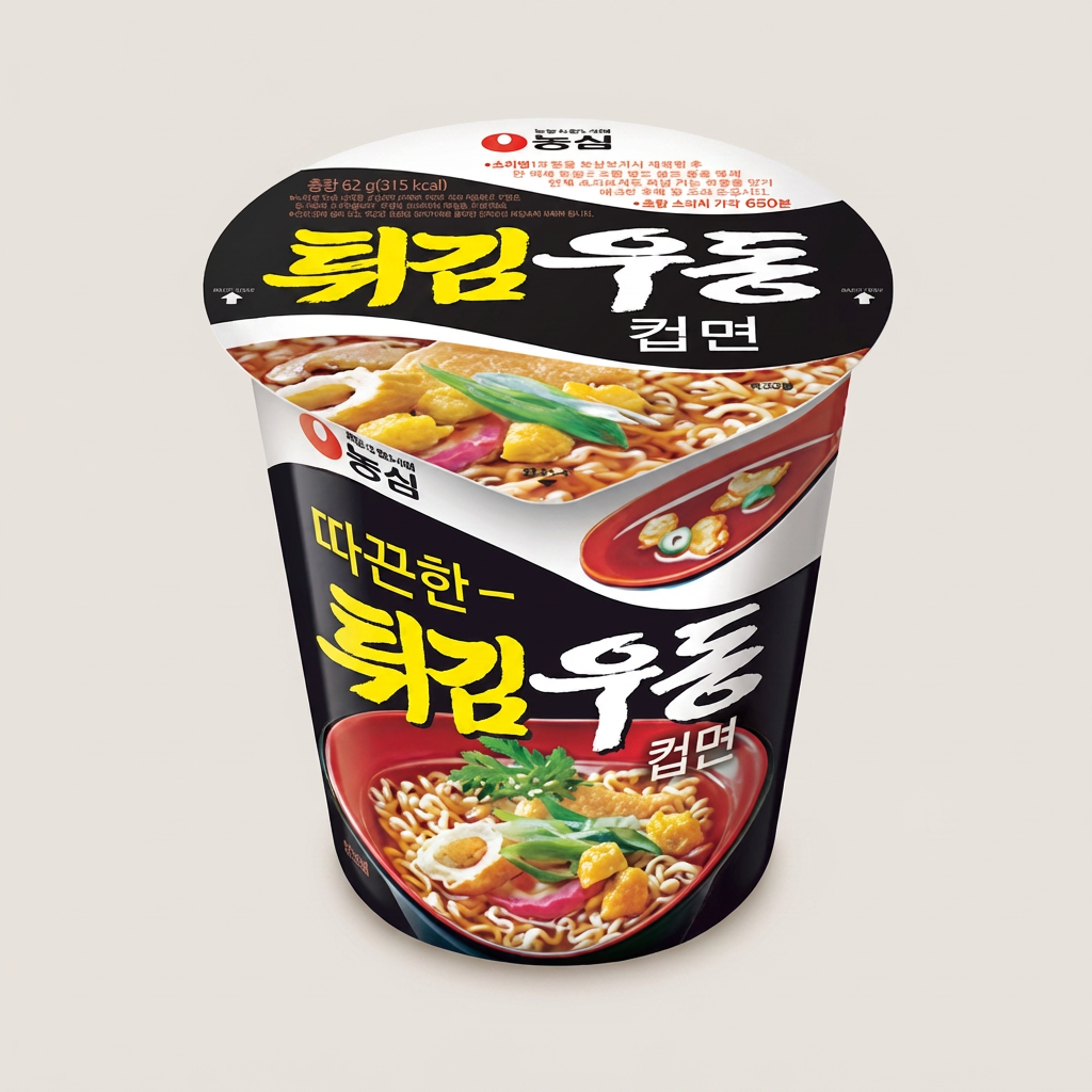 농심 튀김우동 소컵, 62g, 12개