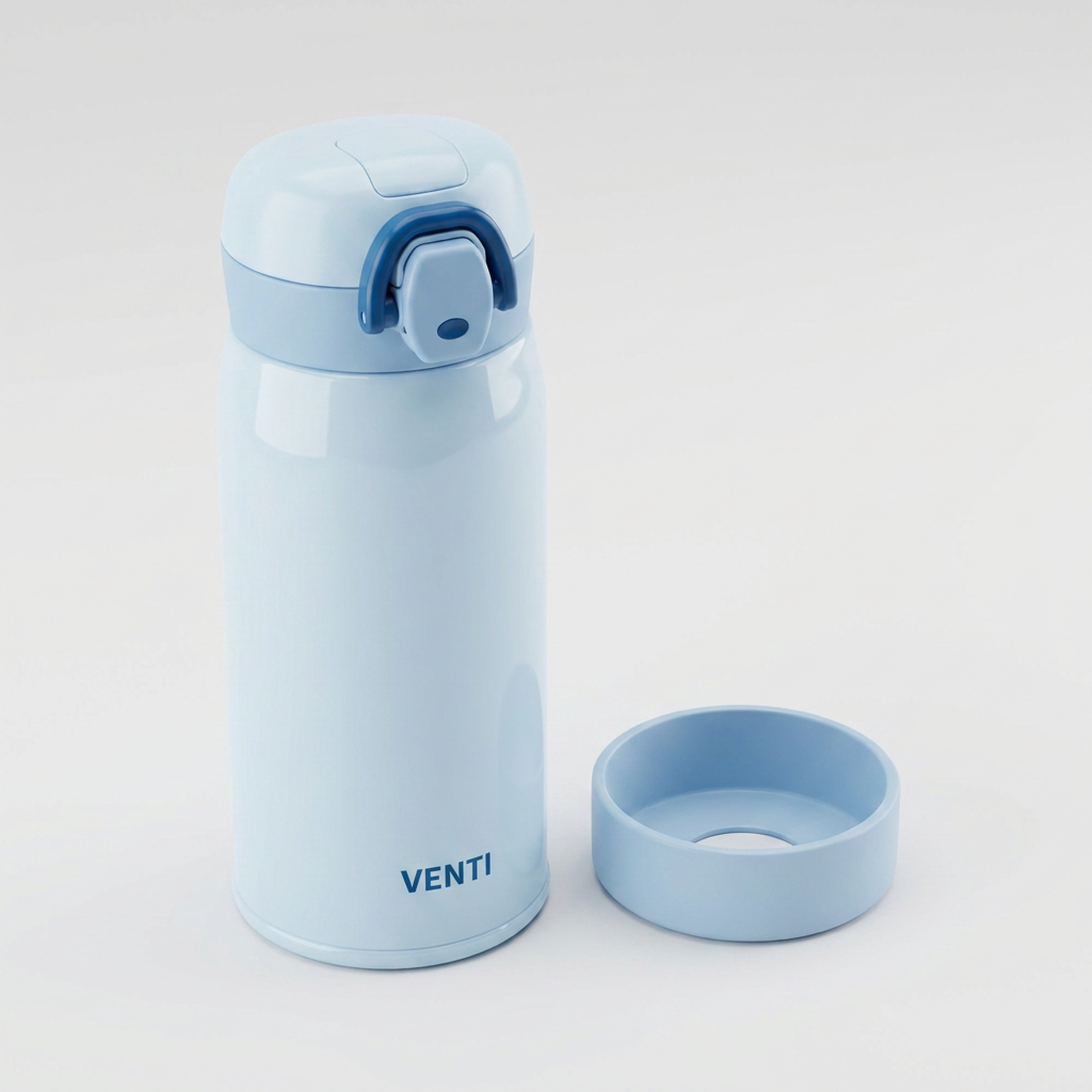 벤티 원터치 보온보냉병 어린이 텀블러, 샤인블루, 350ml, 1개