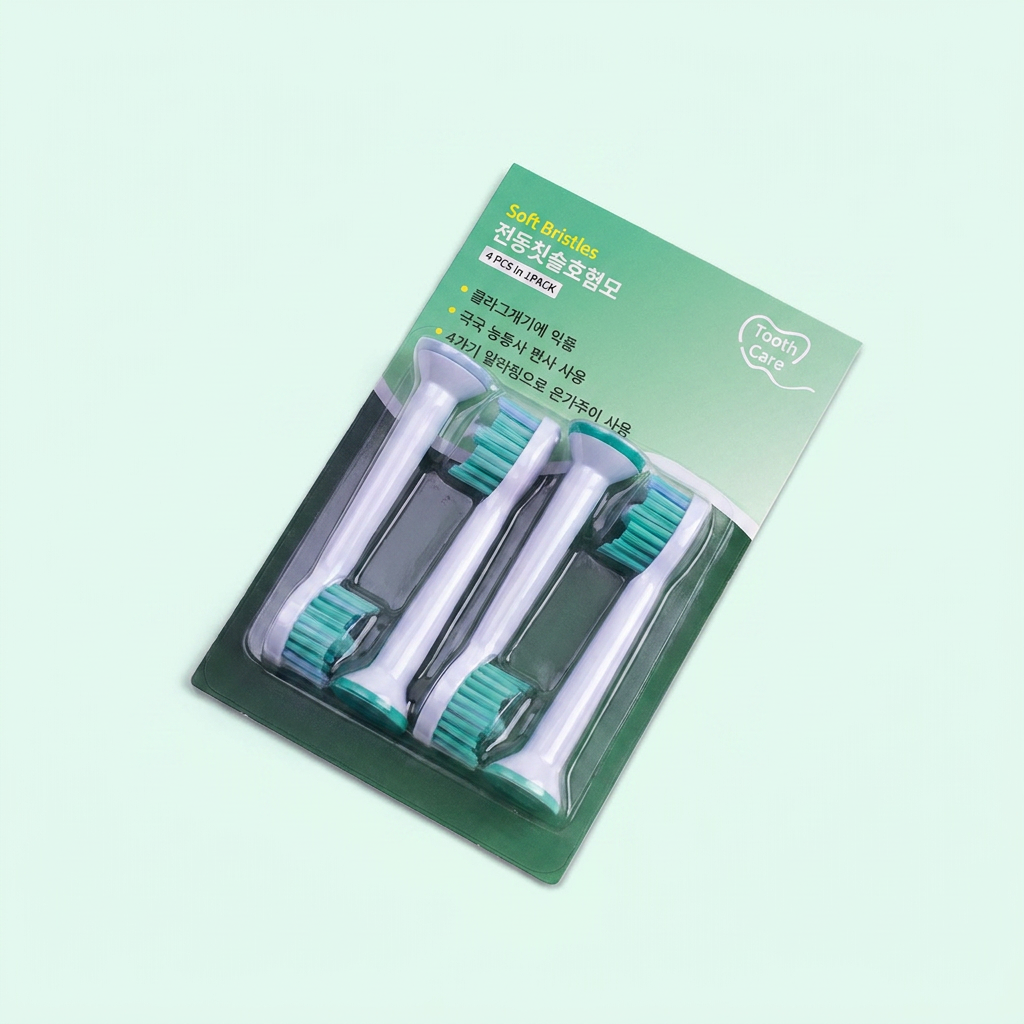 바른이케어 리필용 호환 전동칫솔모, HX6014 프로리절트, 4개입, 1세트
