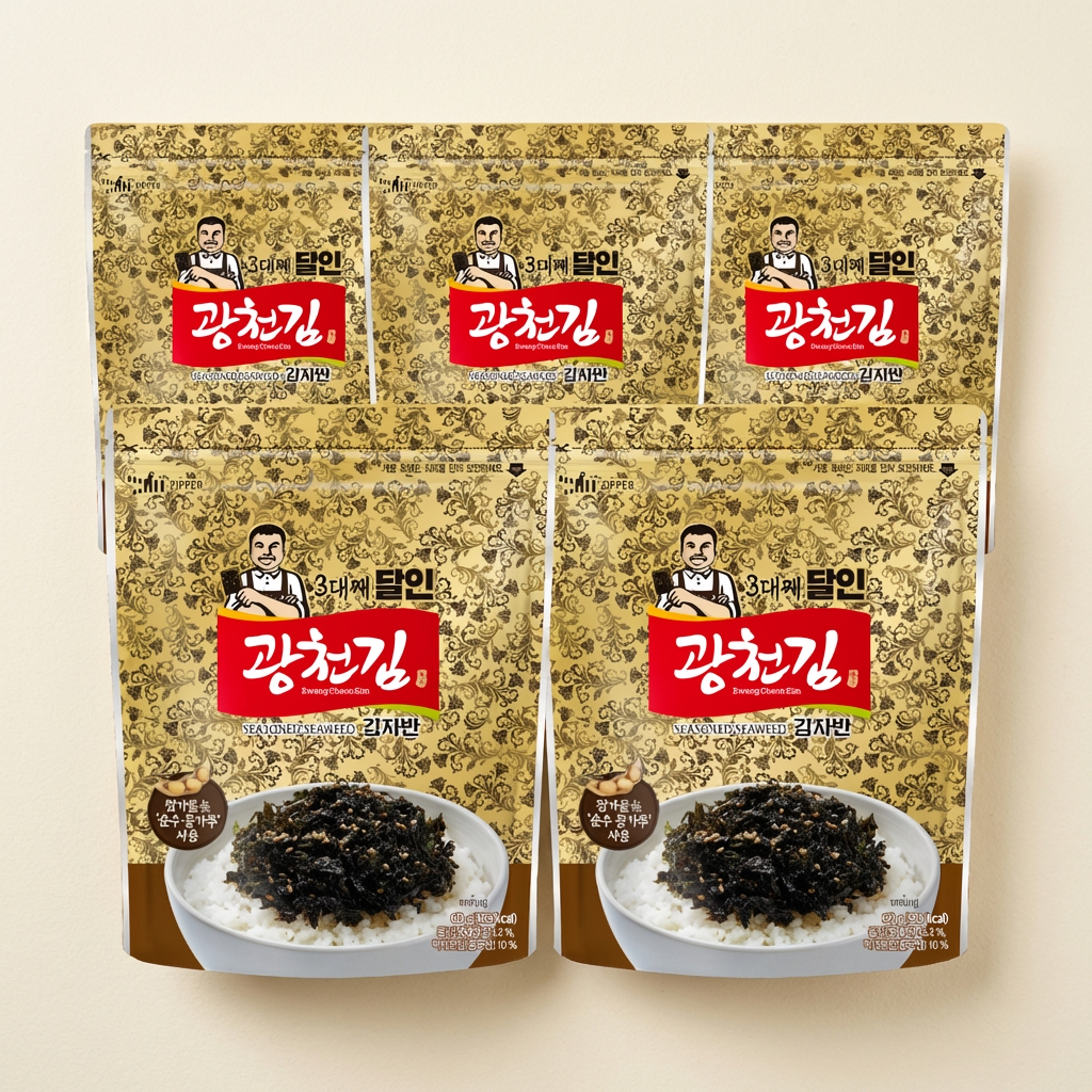 광천김 3대째 달인 김자반, 60g, 5봉