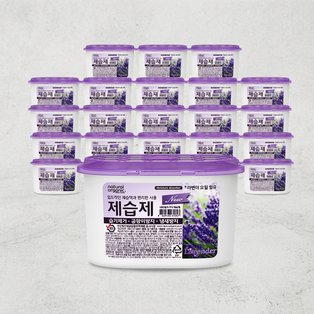 네츄럴오가닉 강력 제습제, 라벤더, 280g, 24개