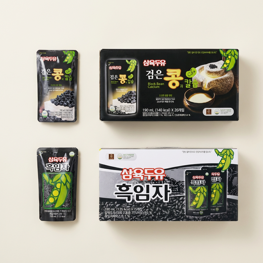 삼육두유 검은콩과 칼슘, 190ml, 60개 + 삼육두유 흑임자, 190ml, 20개, 1세트