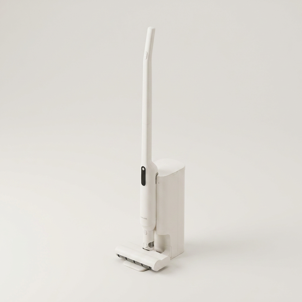 다루마 자동먼지비움 무선 청소기, DVC820, 화이트, 1개