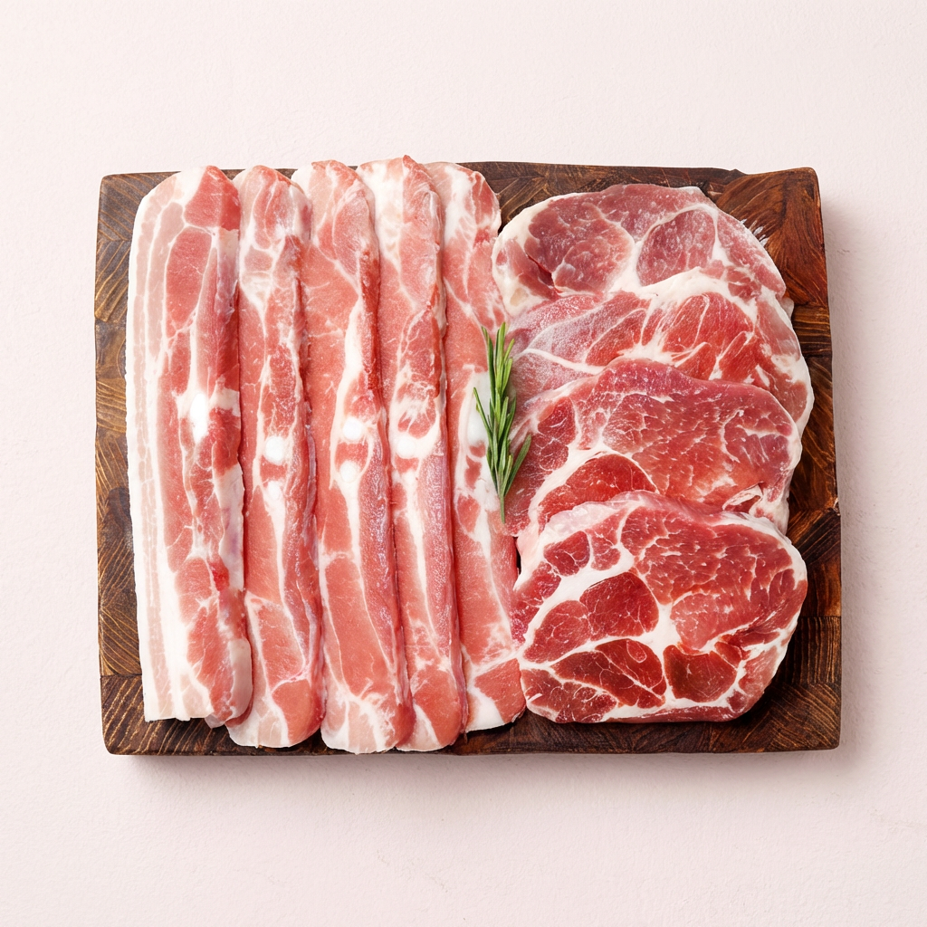 파파네정육점 수입 대패 삼겹살, 1kg, 1개 + 대패 목살, 1kg, 1개