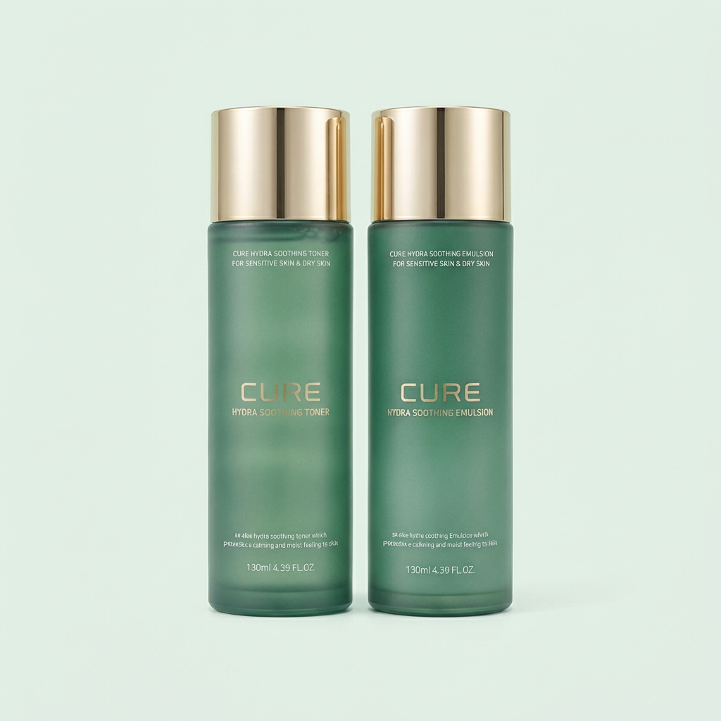 김정문알로에 큐어 하이드라 수딩 세트, 토너 130ml 1개 + 에멀젼 130ml 1개, 2세트
