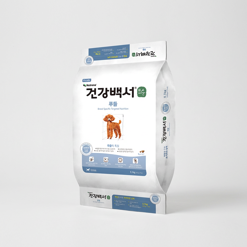 건강백서 순 푸들 강아지 사료, 닭, 5.1kg, 1개