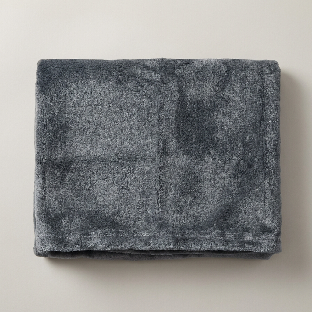 양면 극세사 담요, 그레이, 100x160cm