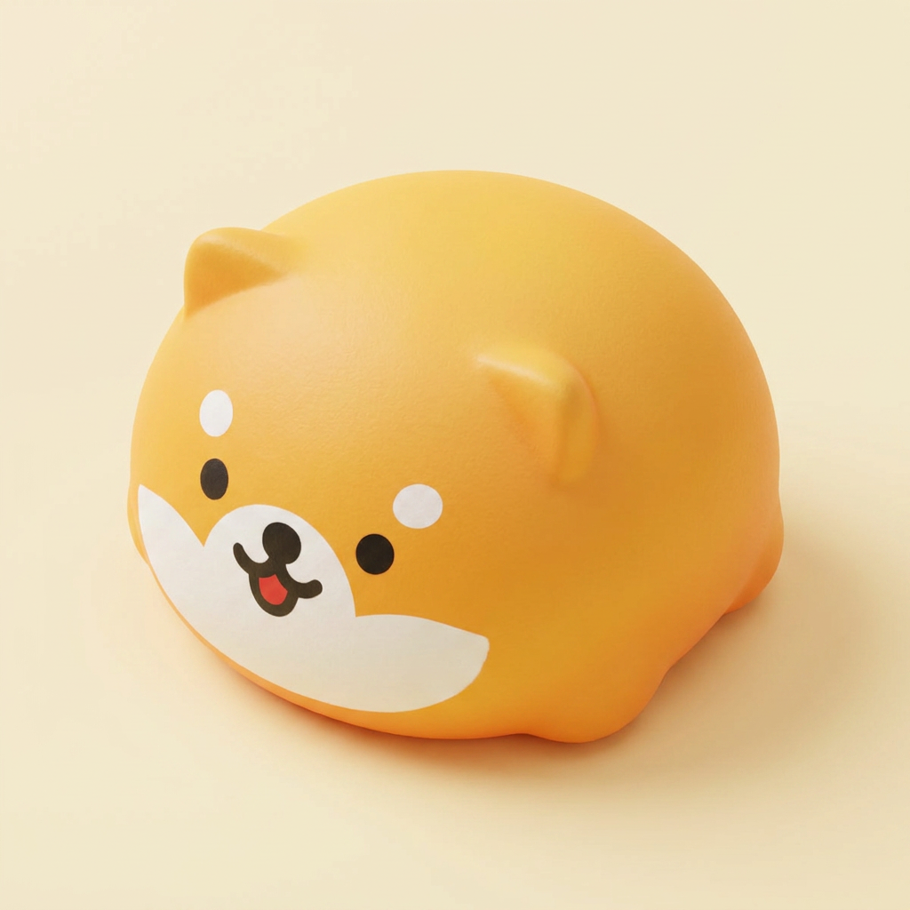 도도앤뉴 볼빵빵 시바떡 말랑이, 색상랜덤, 2개