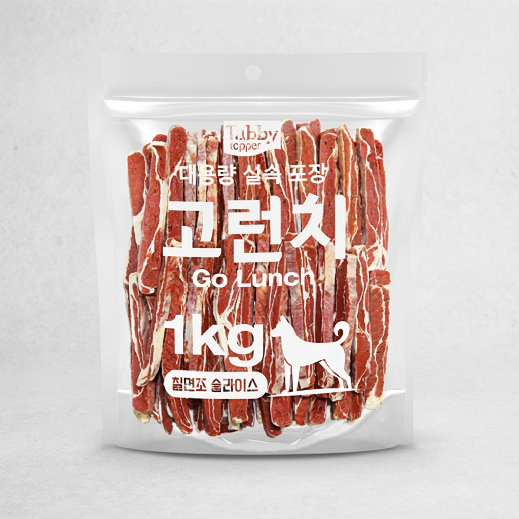 테비 고런치 강아지간식, 고런치 칠면조슬라이스, 1kg, 1개