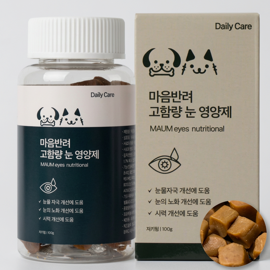 마음반려 강아지&고양이 눈 영양제, 눈물개선/눈건강, 60개입, 1통
