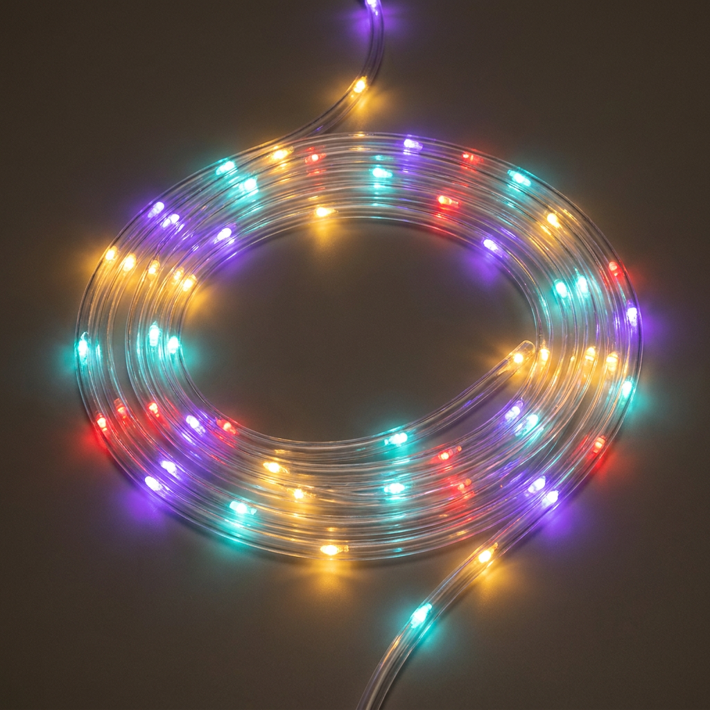 태양광 LED 200구 호스 줄조명, 화이트라이트