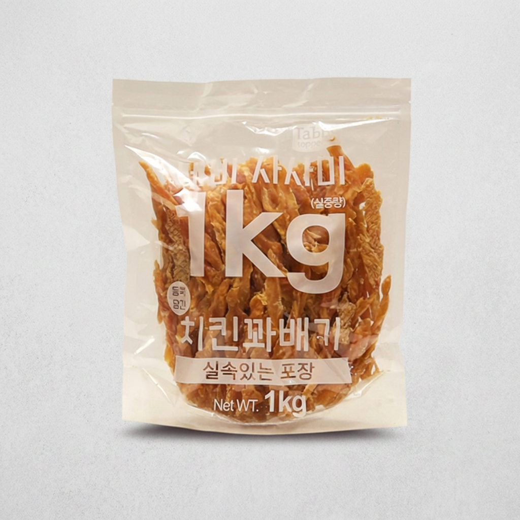 테비 고런치 대용량 강아지간식, 치킨꽈배기, 1kg, 1개